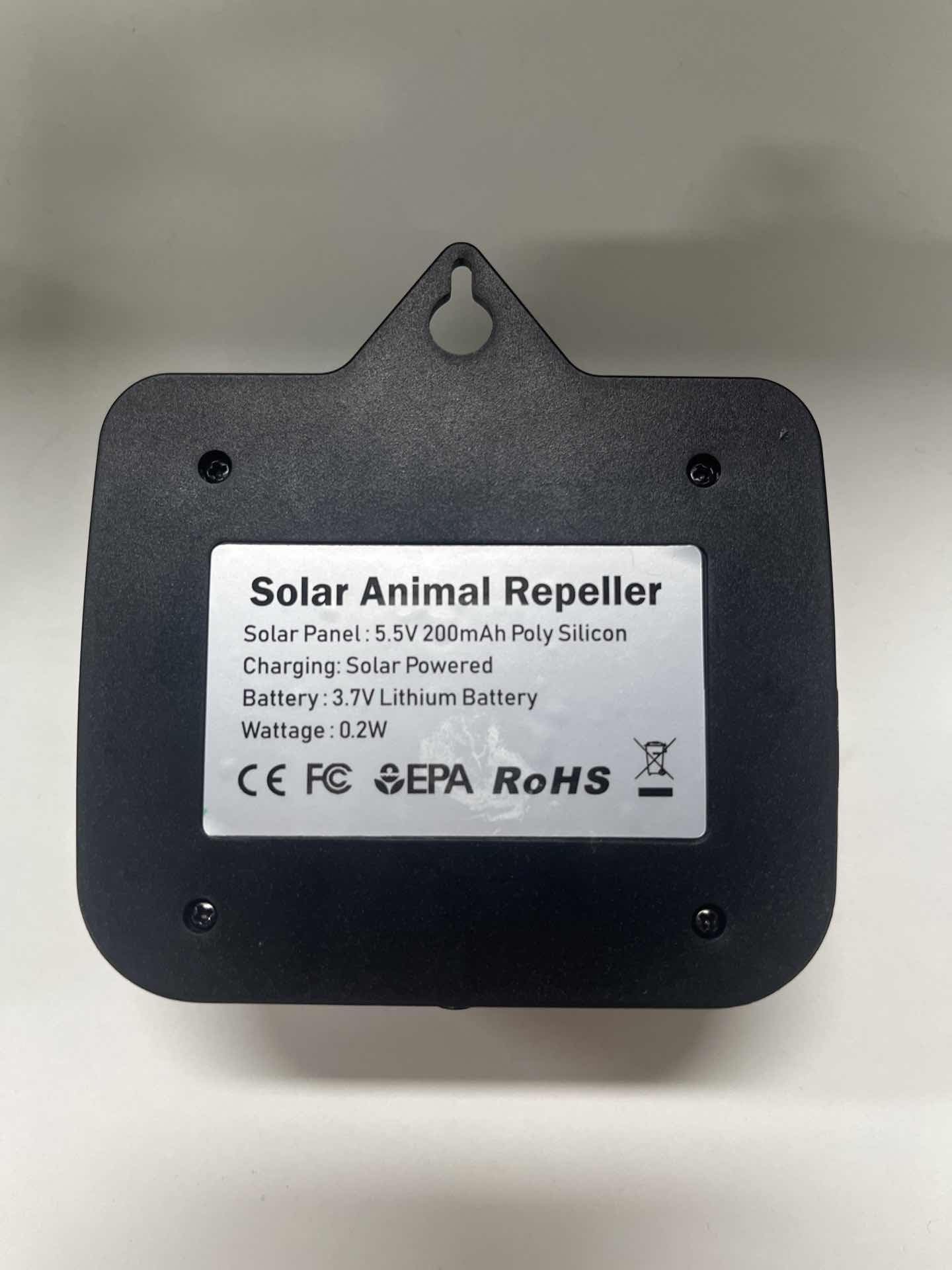 Solar Animal Repeller: Ultrasonic Coyote Deterrent Outdoor with Red Predator Lights - Effective Deer Repellent for Garden & Farm - Nocturnal Predator Deterrent