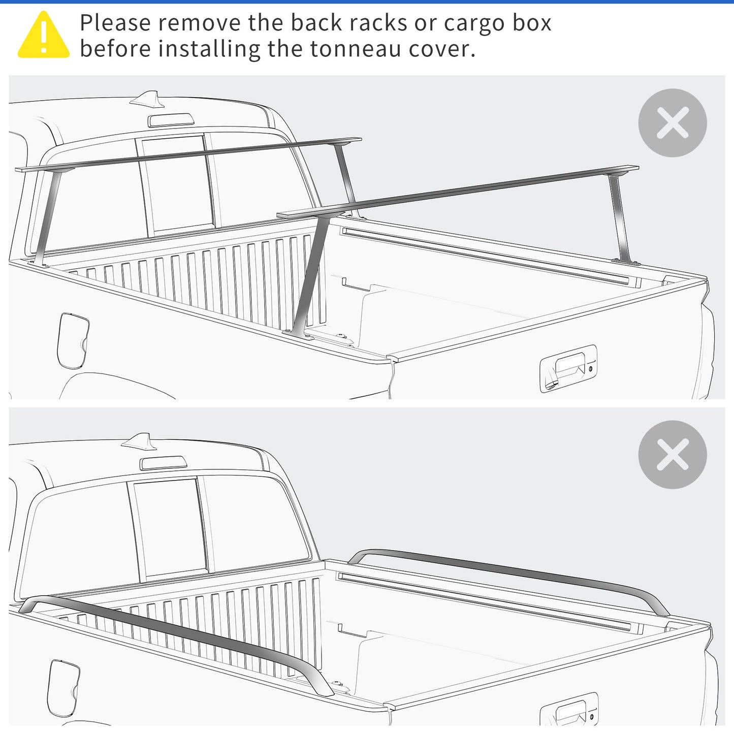 oEdRo Upgraded Soft Tri-fold Truck Bed Tonneau Cover On Top Compatible with 2007-2013 Chevy Silverado 1500 / GMC Sierra 1500 with 5.8 Feet Bed, Fleetside