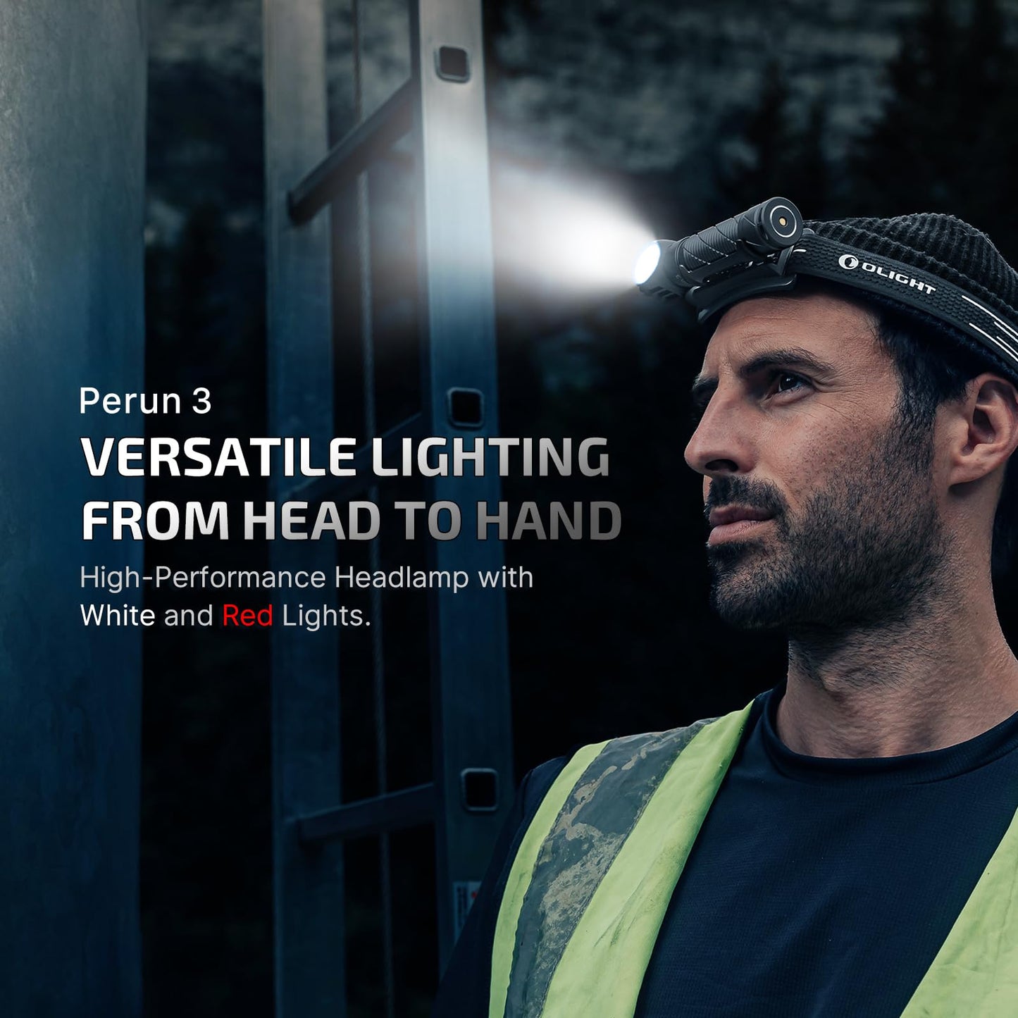 OLIGHT Perun 3 Rechargeable Headlamp Flashlight Bundle with Perun 3 Mini Headlamp 1250 Lumens LED Head Flashlight