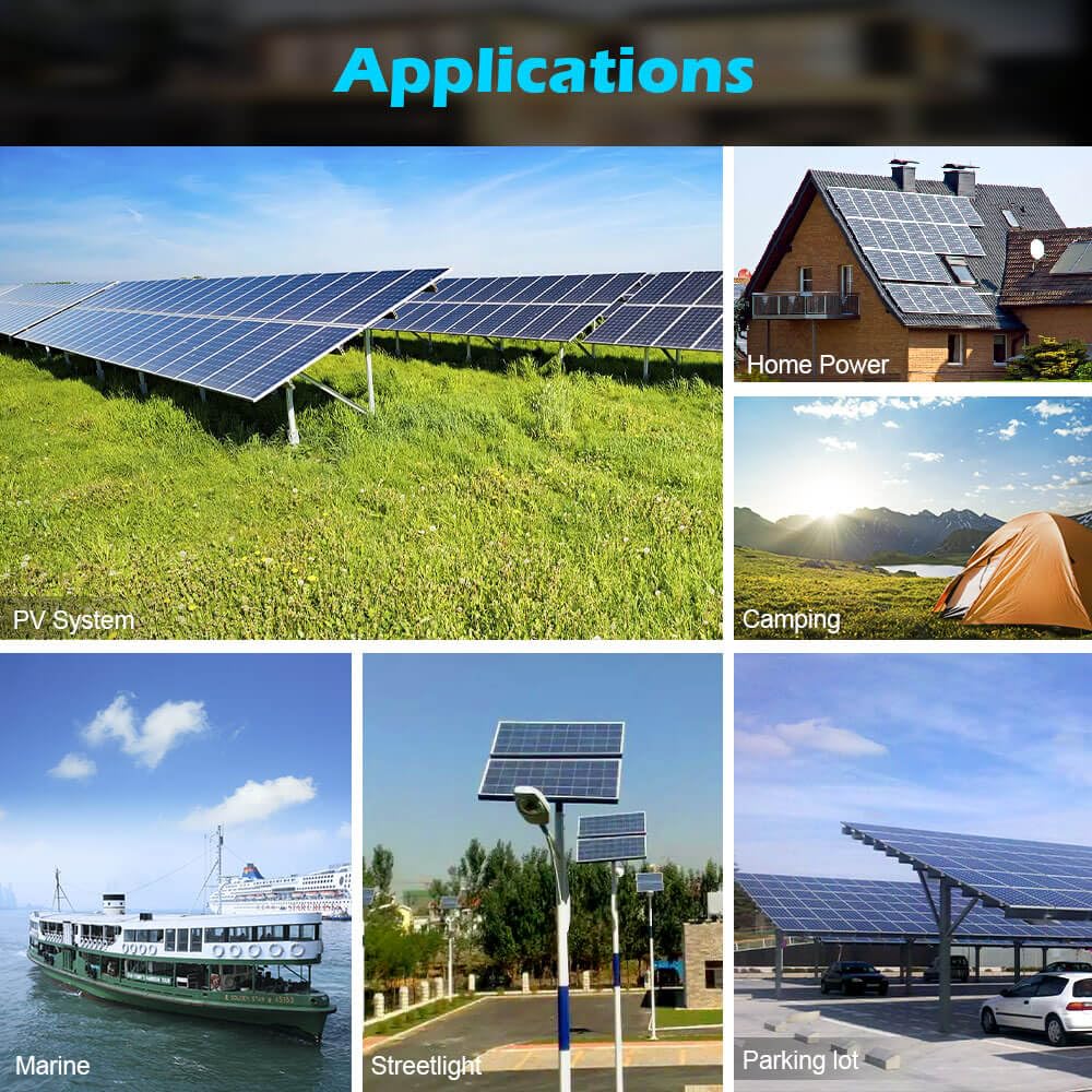 SUNGOLDPOWER 14PCS 550W Solar Panel,UL61730,18BB Monocrystalline Grade A Cell,Rigid,High Efficiency,IP68,charging 12V/24V/48V Battery on Rooftop,Yard,Marine,on/off Grid system CEC listed (Total 7700W)