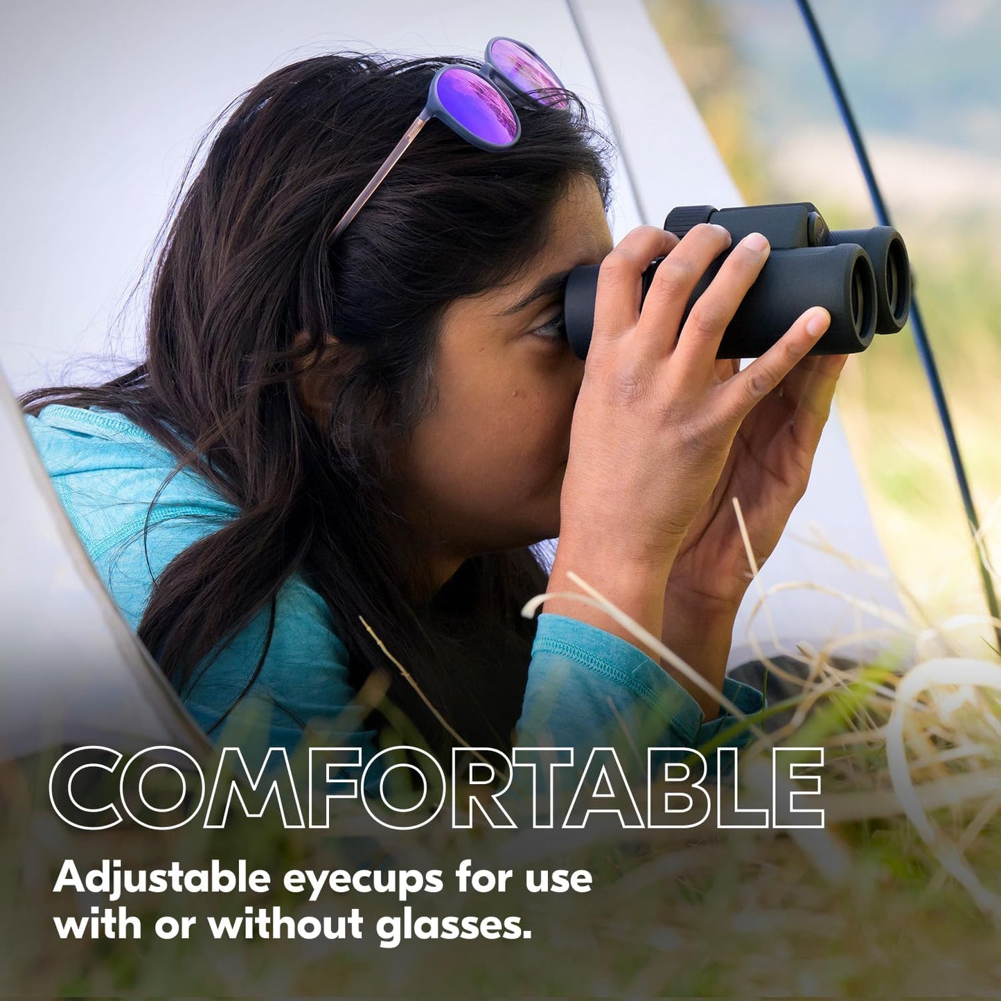 Nikon PROSTAFF P3 10x30 Binocular | Waterproof, fogproof, Rubber-Armored Compact Binocular, Wide Field of View & Long Eye Relief | Official Nikon USA Model