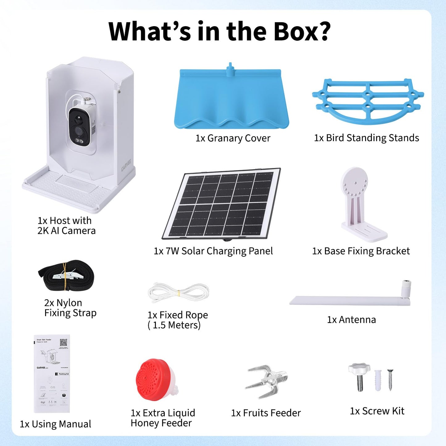 Smart Bird Feeder with Camera, 4K Ultra HD Live Video Wild Bird House with AI Recognition of 8000+ Species,Solar Powered Wireless Bird Camera,Squirrel Deterrent,Auto Capture,Ideal Gift for Bird Lovers