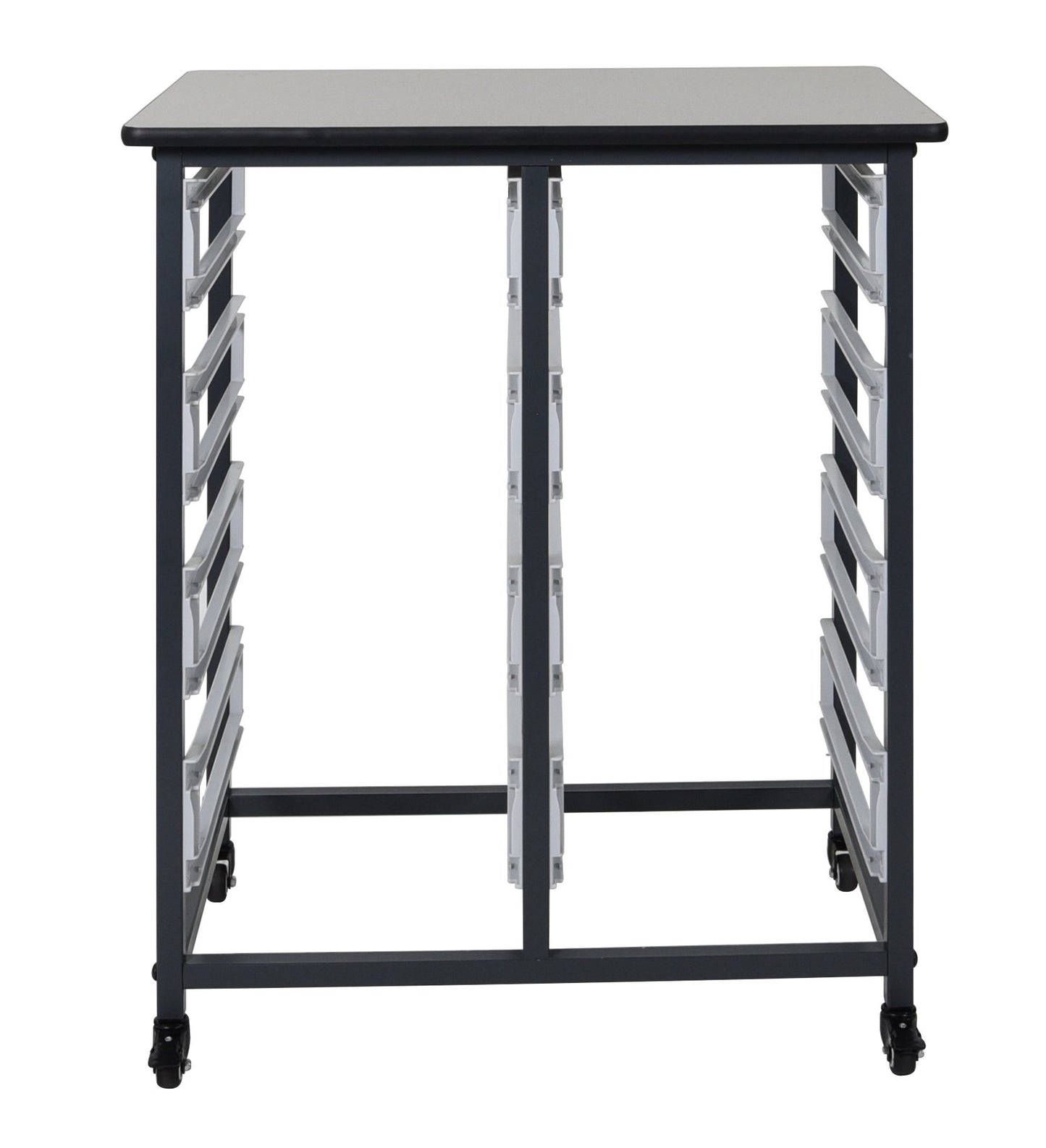 LUXOR MBS-DR-16S Mobile Bin System - Double Row Grey 20 L x 30 75 W x 37 5 H