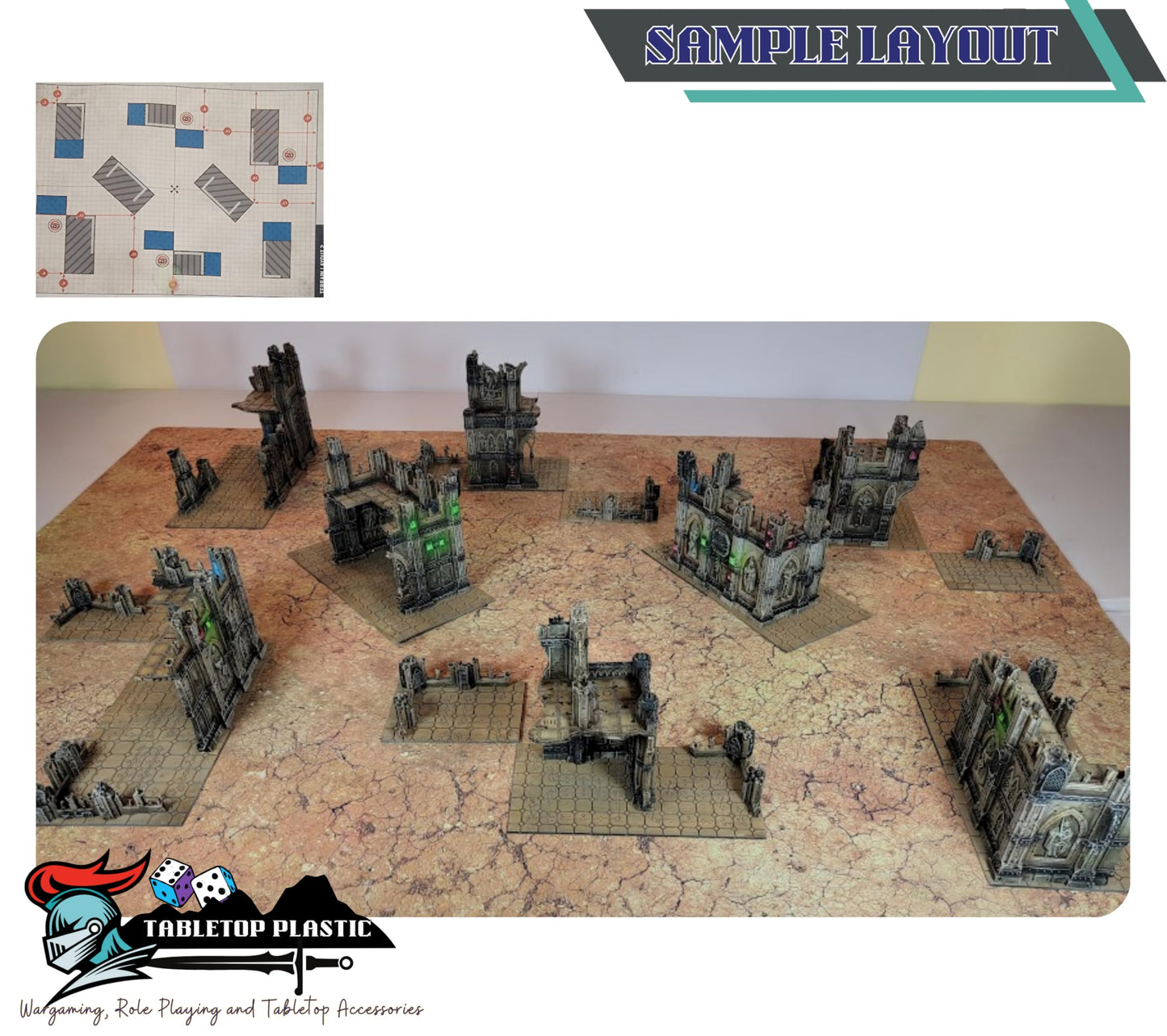 Complete 40k Terrain Set – All Ruins You Need for 10th Edition Match Play, GW-Style Layouts, Perfect for New & Experienced Players