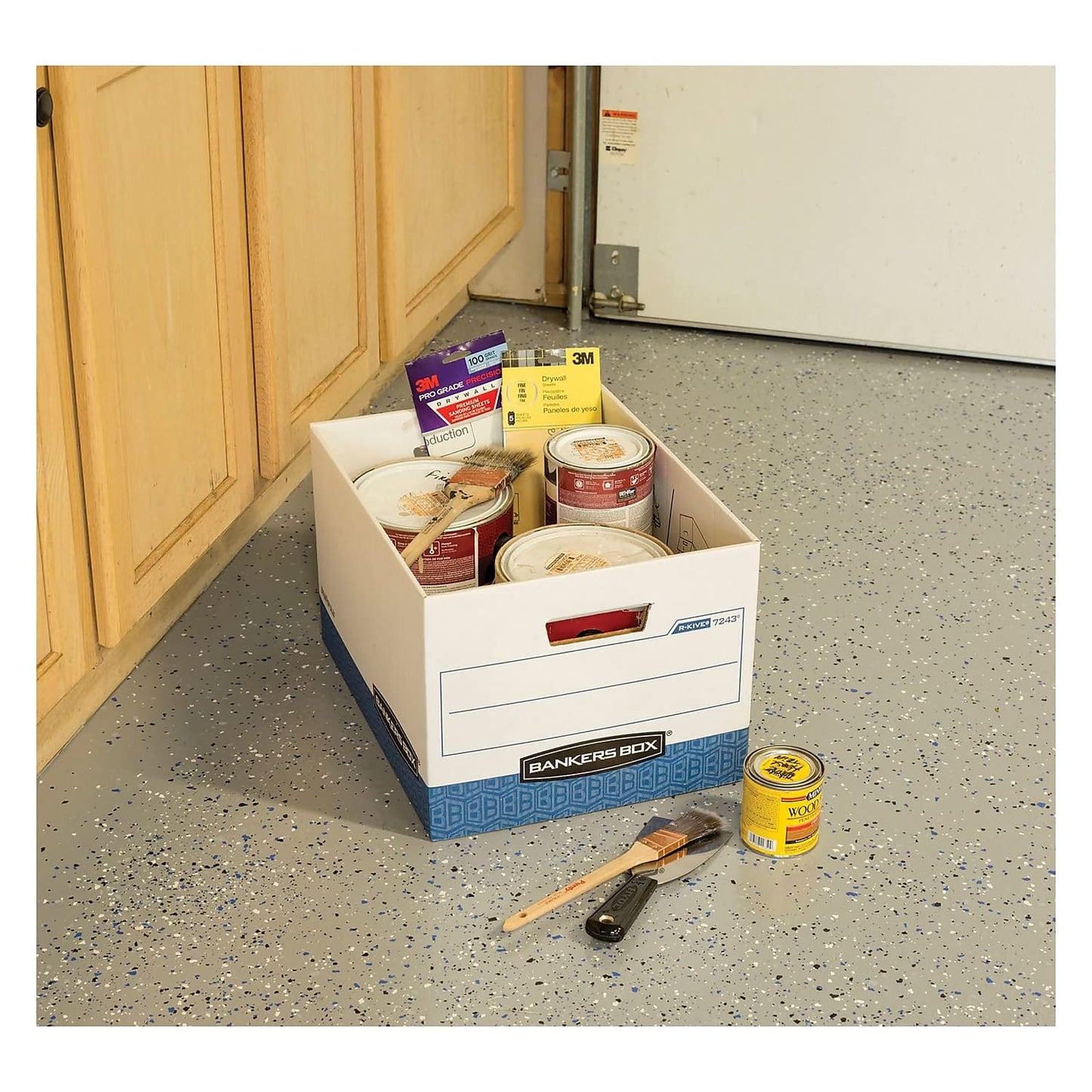 Bankers Box 12-Pack R-Kive Heavy Duty File Storage Boxes with Lids, FastFold Assembly, Letter/Legal, (07243)