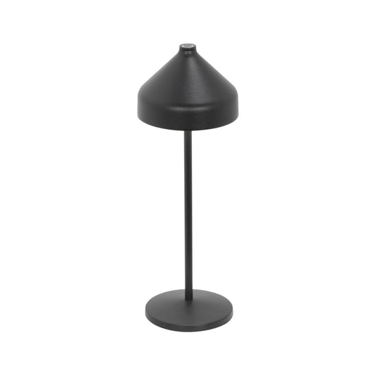 Zafferano, Amelie Pro Lamp, Rechargeable Cordless Table Lamp with Touch Control, Suitable for Indoor and Outdoor, Dimmer, 2200-3000 K, Height 13.4 Inches, Black Color
