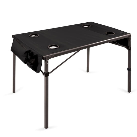 PICNIC TIME NCAA LSU Tigers Soft Top Travel Table, Black, One Size (799-00-179-294-0)