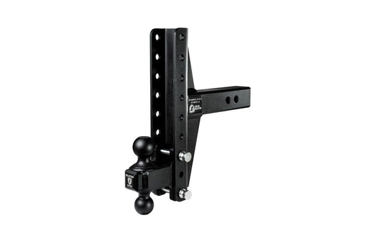BulletProof Hitches - 2.5" Adjustable Heavy Duty Trailer Hitch (22,000 lb. Rating) - Offset 4" and 6" Drop/Rise Trailer Hitch with 2" & 2-5/16" Dual Ball Powder Coat, Solid Steel, Corrosion-Resistant