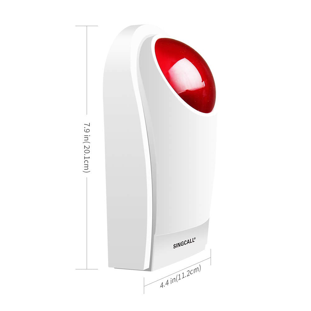 Strobe Siren Panic Alarm Button Siren Alarm with Light for Home Caring Loud Outdoor SOS Alert System 2 Red Flashing Siren and 4 Emergency Button for Store Hotel Jewelry Shop Security