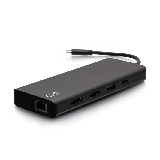 USB-C 9-in-1 Dual Display Docking Station with HDMI, Ethernet, USB, 3.5mm Audio and Power Delivery up to 60W - 4K 30Hz (TAA Compliant) - TAA Compliant