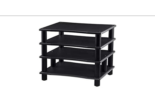 Monolith 4 Tier Audio Stand XL - Open Air Design, Each 1 Inch Shelf Supports up to 84.9 Lbs, Total Max Weight 350 Lbs, Perfect Way to Organize AV Components, Black