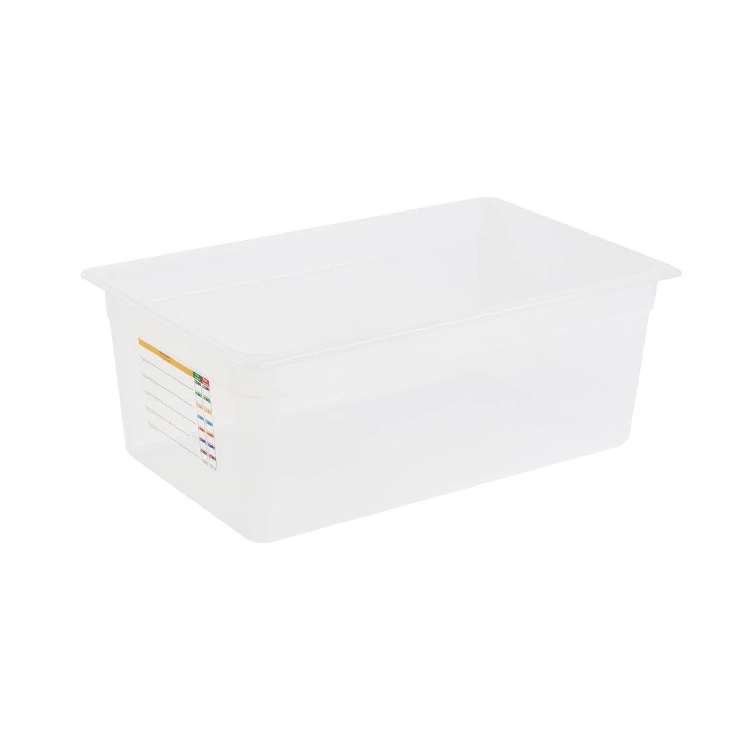 Restaurantware Food Storage Container 10 Pack of 20.7 x 12.6 x 7.8 Inches Plastic Stackable Storage Box White Reusable Label Container Dishwasher Safe For Restaurants And Kitchens