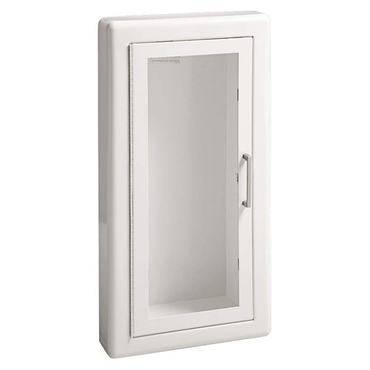 Fire Extinguisher Cabinet | Made in USA | JL Industries 1017F10 | Full Glass Door | Semi-Recessed | 3" Rolled Trim | ADA Compliant
