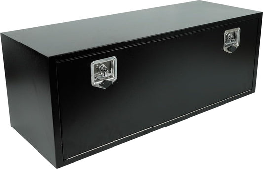 48" Underbody Truck Tool Box, Heavy Duty Steel Underbody Toolbox with T-Handle Lock & Weatherproof Seal, Lockable Truck Trailer Tool Box for Pickup, Semi Truck, RV, Flatbed, Tractor – 48 x 18 x 18