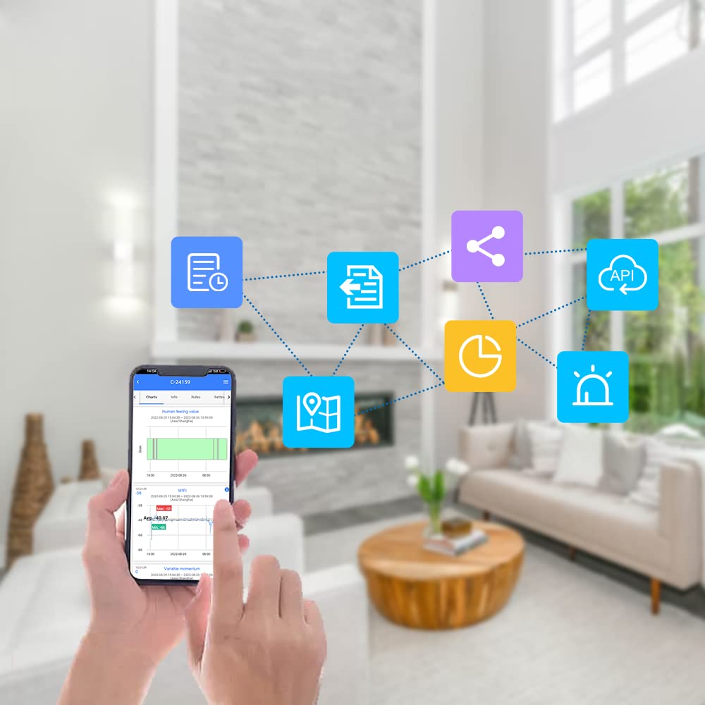 UBIBOT Motion Sensor MS1P Wireless Motion Sensor with Free App & Email Alerts, WiFi and Ethernet Connection and POE Power Supply. Supports IFTTT, Alexa (2.4GHz WiFi only)