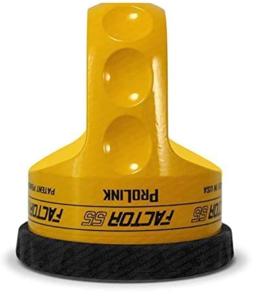 Factor55 00015-03 Prolink Original shackle mount replaces winch hook with stronger shackle D ring mount Max load rt.16,000 lb compatible with steel or synthetic ropes for off road adventures - Yellow