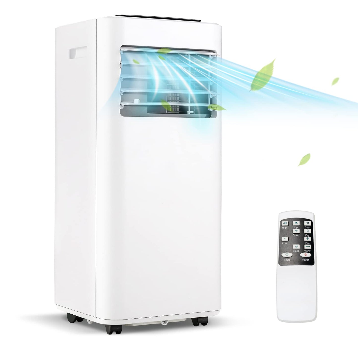 PETSITE 10000 BTU Portable Air Conditioner, 3-in-1 Room AC Unit with Remote Control, Dehumidifier, 24H Timer, Window Kit, Personal Stand up AC for Home, Apartment, Cools up to 350 Sq.Ft