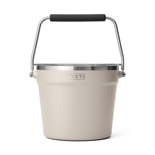 YETI Rambler Beverage Bucket, Double-Wall Vacuum Insulated Ice Bucket with Lid, Cape Taupe