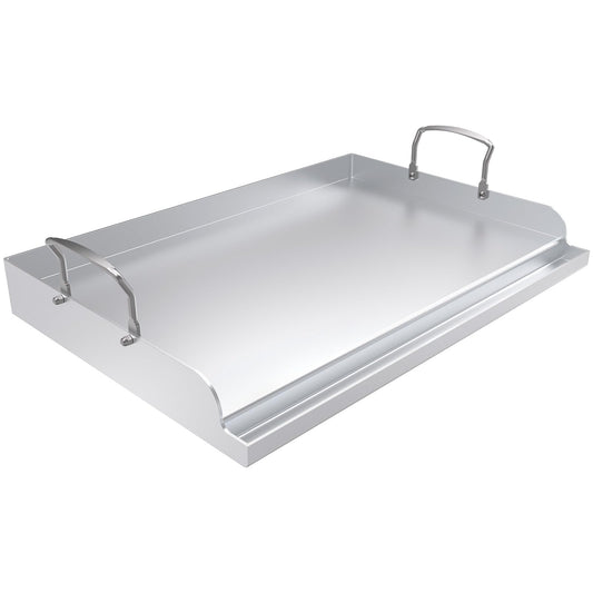 Universal Stainless Steel Cooking Griddle, Nonstick Flat Top Plate Insert for Gas Top Stove and Charcoal Grills, Tailgating, Camping and Parties, 23" x 16" Plancha Para Cocinar
