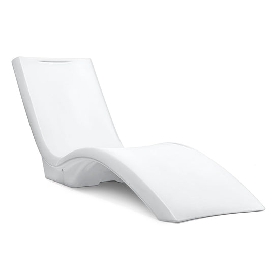 Step2 Vero Pool Lounger, Fade-Resistant, Waterproof Patio Furniture, Pool Lounge Chair for Sun Shelf, Use in Pools with Shelves Up to 12-Inches Deep or Outside Pool Deck, Weighted, White