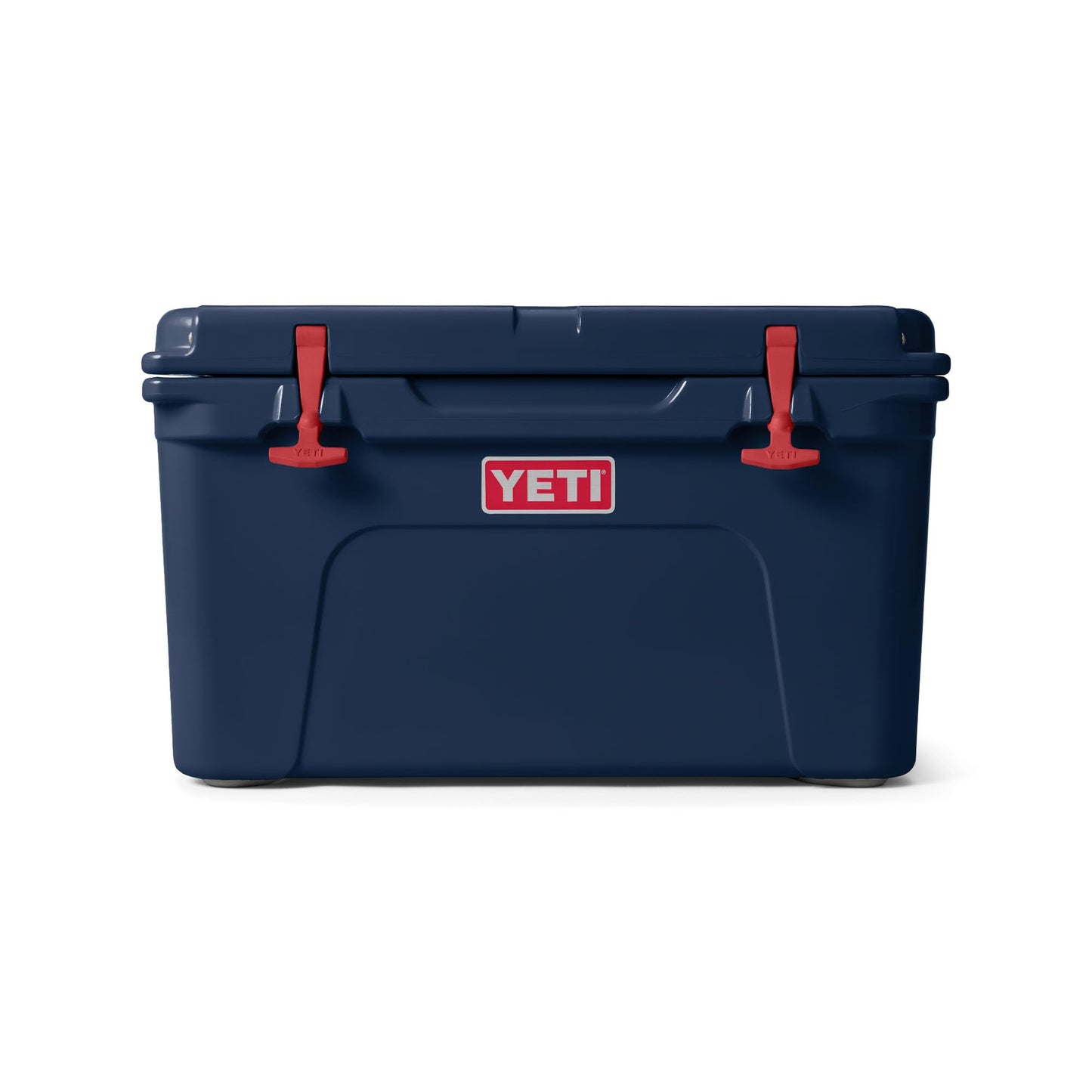 YETI Tundra 45 Cooler, Navy/Rescue Red
