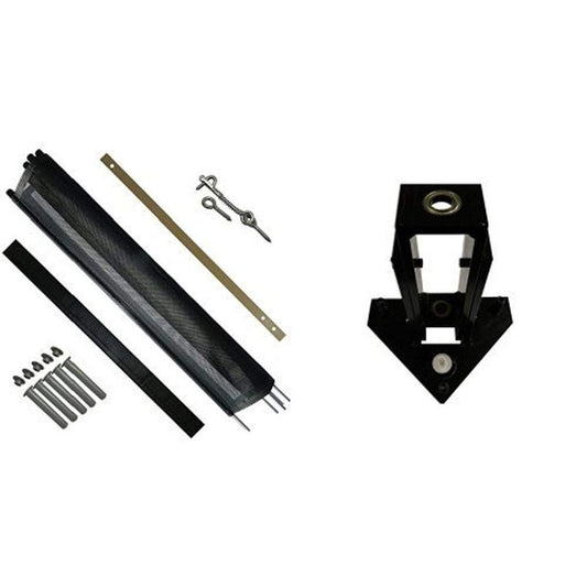 Pool Fence DIY by Life Saver Pool Fence, 72-Foot Black Barrier Fence and Drill Guide Bundle