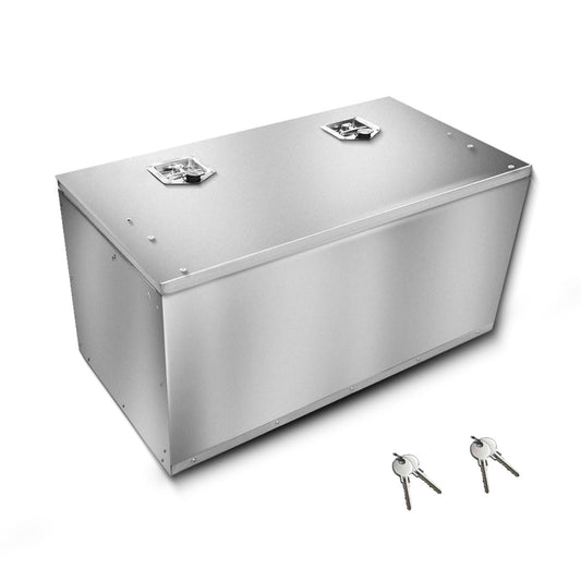 Hpdmauto Truck bed toolbox, made of stainless steel, suitable for pickup trucks, RVs, and trailers. A box-type storage organizer with lock and key (36x18x18 inches)