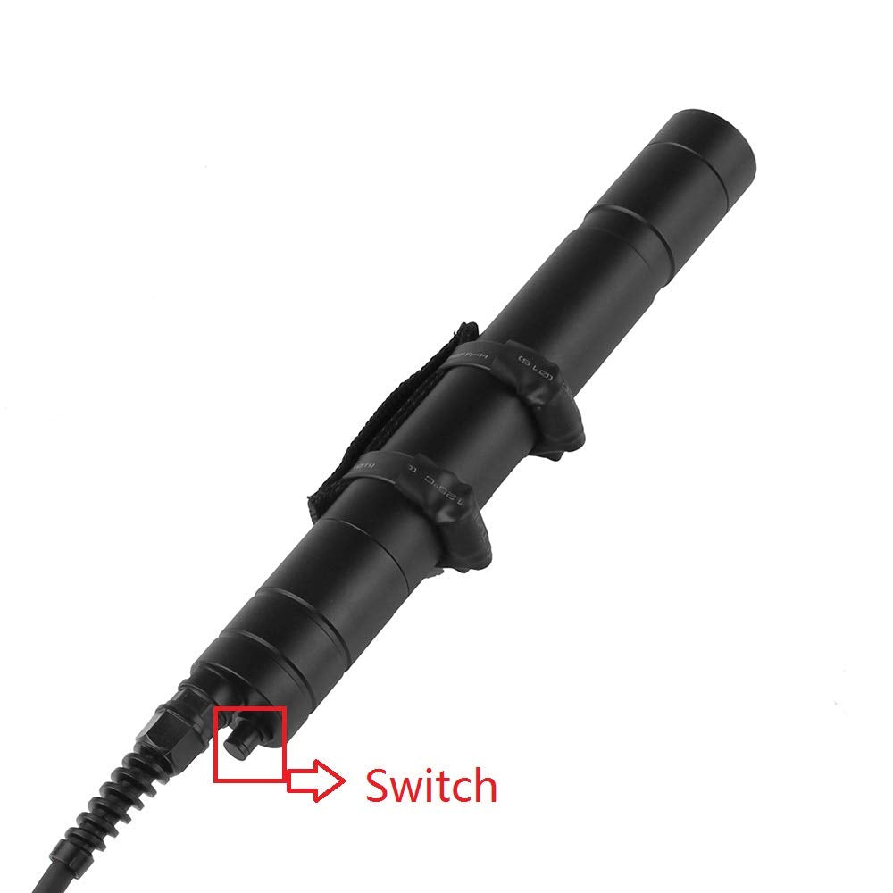 SecurityIng DF06 3000LM Primary Canister Dive Light, 3 LEDs Scuba Diving Flashlight Underwater 492ft/150M Torch with 1.2M Cable for Professional Diving/Cave Diving(Batteries Not Included)