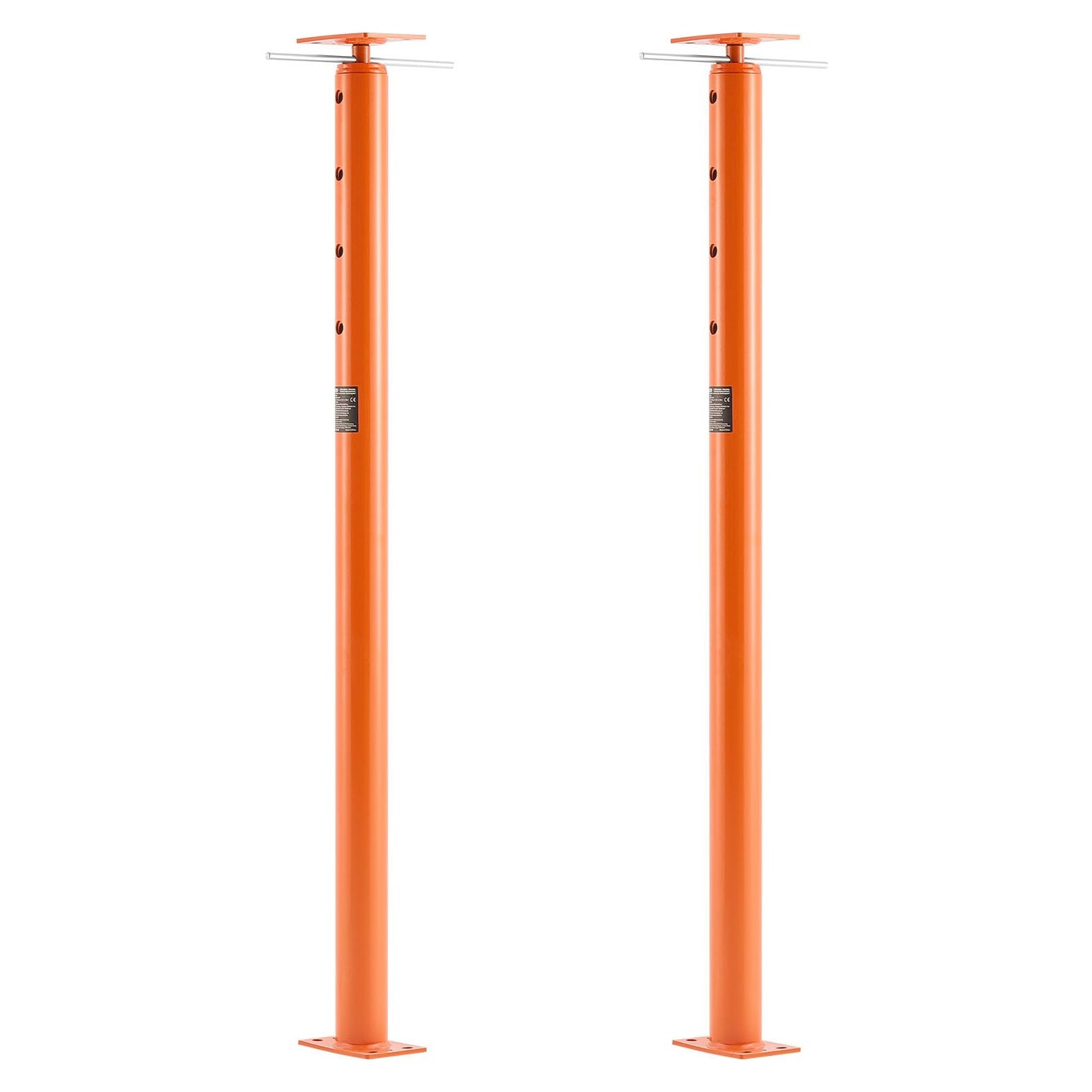 VEVOR House Floor Jacks, 2 Pack 53-93 Inch Height Range, 18000 lbs Max Load Capacity, Adjustable Support Beam Basement Jack Post Pole for Leveling, Lift Steel Telescoping Post for Temporary Support