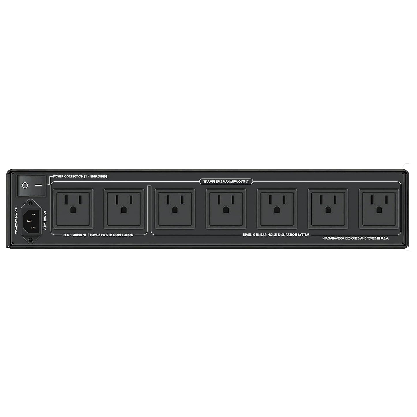 AudioQuest NIAGARA3000USA Low-Z Power Noise Dissipation AC Power Conditioner with an AudioQuest MONSOONUS01 1M Wind Series AC Power Cable (2020)