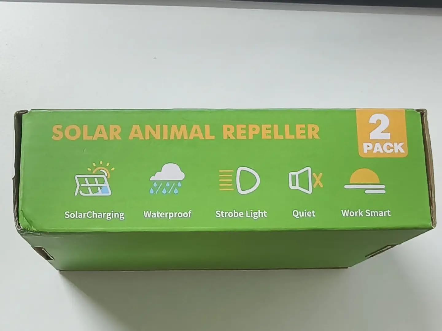 Solar Animal Repeller: Ultrasonic Coyote Deterrent Outdoor with Red Predator Lights - Effective Deer Repellent for Garden & Farm - Nocturnal Predator Deterrent