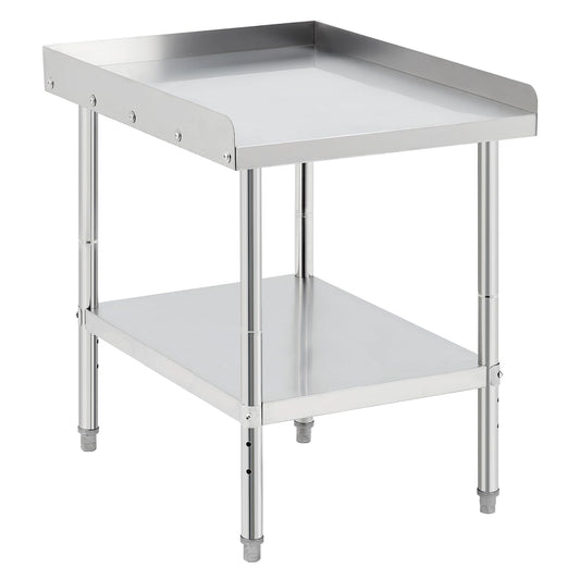 24 * 30 * 30inch Equipment Grill Stand Table, 400 Lbs Capacity Commercial Prep Table with Removable Baffle, NSF-Certified Stainless Steel Worktable, for Restaurant Kitchen Food Truck Outdoor BBQ