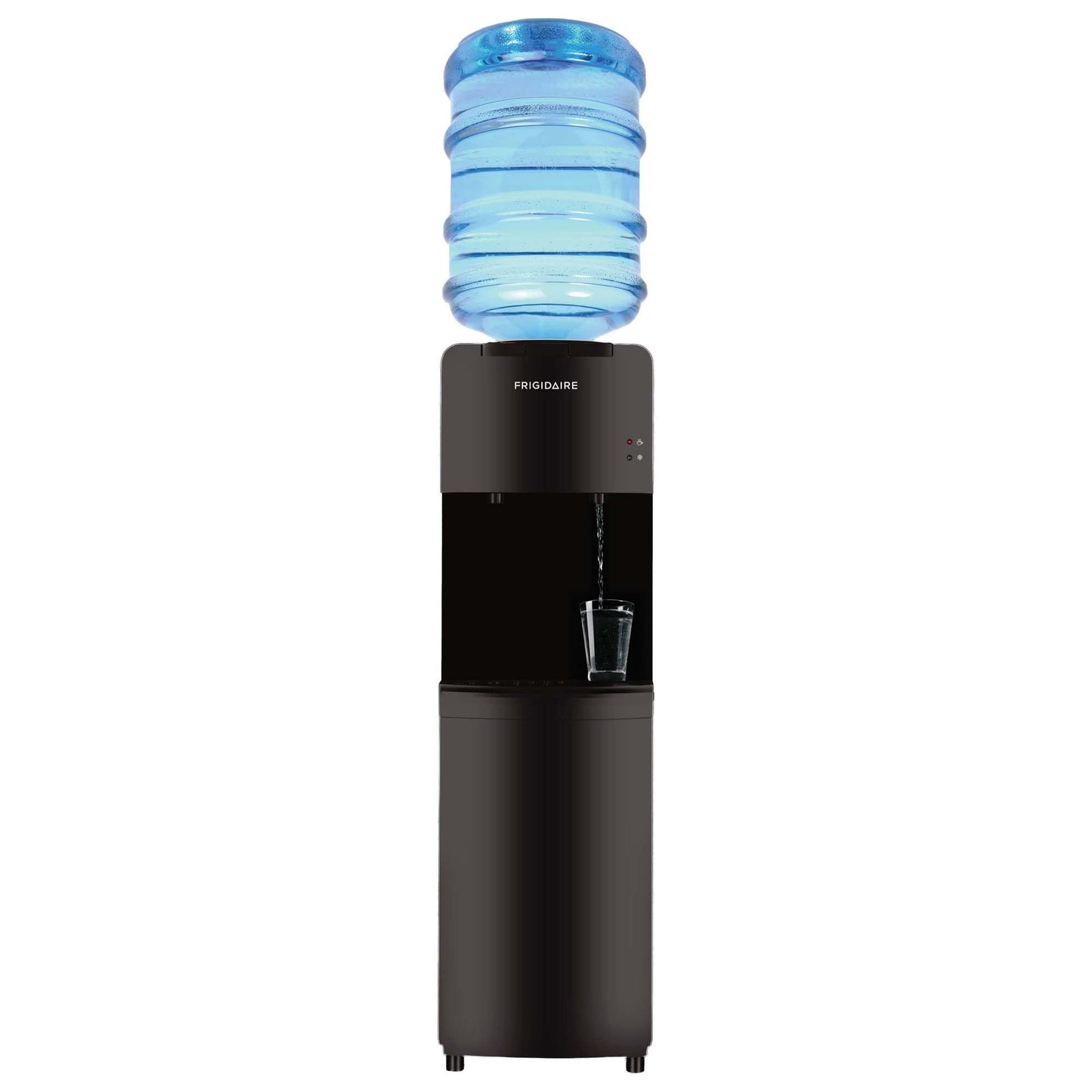 Frigidaire EFWC498 - Top Loading Cooler Dispenser -Hot & Cold Water - Child Safety Lock - Innovative Slim & Sleek Design, Holds 3 or 5 Gallon Bottles - Black