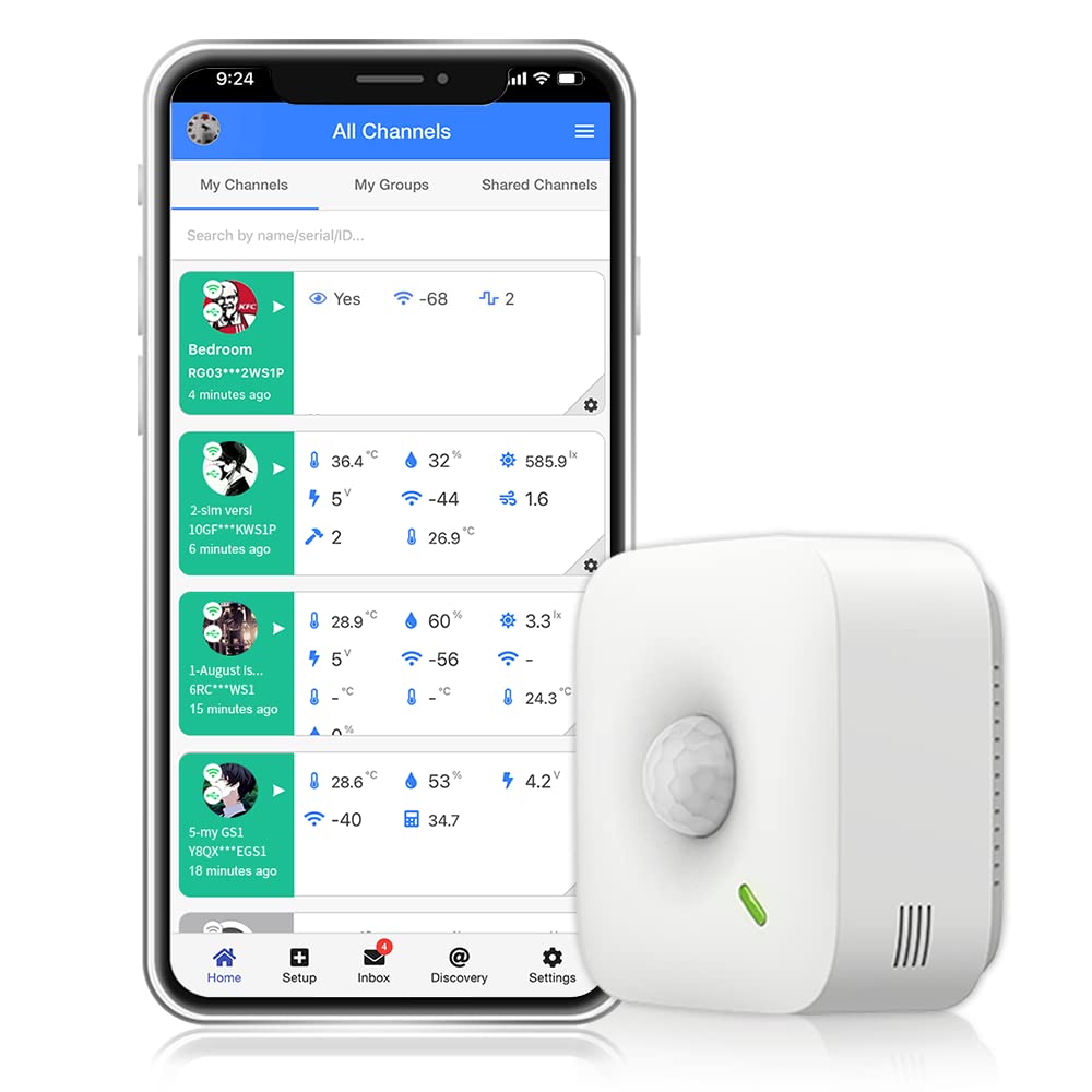 UBIBOT Motion Sensor MS1P Wireless Motion Sensor with Free App & Email Alerts, WiFi and Ethernet Connection and POE Power Supply. Supports IFTTT, Alexa (2.4GHz WiFi only)