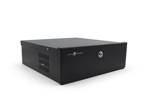 ARES VISION DVR Lock Box 15" x 15" x 5" – Heavy Duty 16 Gauge Steel Security Enclosure with Fan, Lock & Key, Cable Knockouts – Secure NVR, Router, AV Equipment for Home & Commercial Use