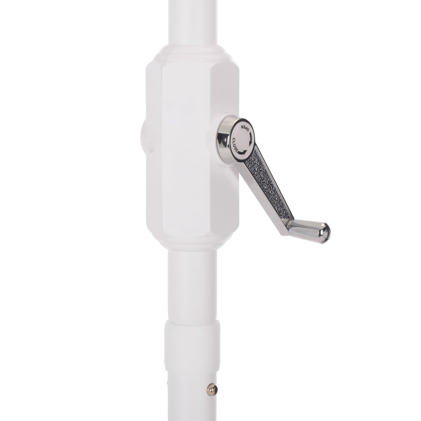 SAFAVIEH Outdoor Patio Furniture Collection – Torsa 9 Ft Crank Patio Umbrella, Ivory & White Pole, Market Umbrella with Crank Lift (PAT8024A)