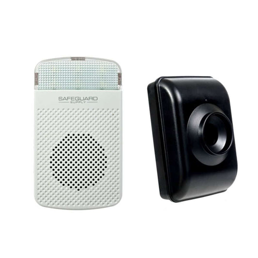 Safeguard Supply ERA-Driveway-Alarm Wireless Driveway Alert System - 4000 ft Long Range Outdoor Motion Sensor - Hearing Impaired Plug-in Receiver Features On/Off Bright Flashing Strobe Light