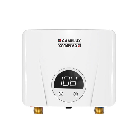 CAMPLUX Tankless Water Heater Electric 120V, 3500W Point of Use Instant Hot Water Heater, Save Space for Sink Wall Mounted LED Digital Display CSA Certified