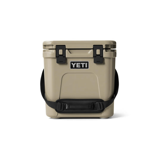 YETI Roadie 24 2.0 Hard Cooler with DoubleDuty Shoulder Strap and Drain Plug, Tan