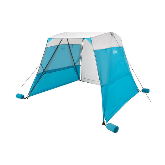 Coleman Portable 7x7ft Backpack Sun Shelter, Lightweight Shade Canopy with Easy Setup & Backpack Carry Bag, Great for Beach, Park, Sidelines, Backyard, Camping, & More