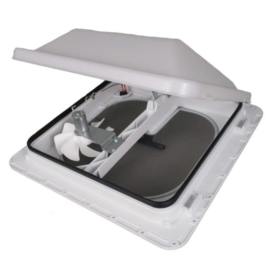 Ventline V3094-601-00 Ventadome 12V DC Powered E-Z Lift Vent with Pop-Out Screen - 14", White