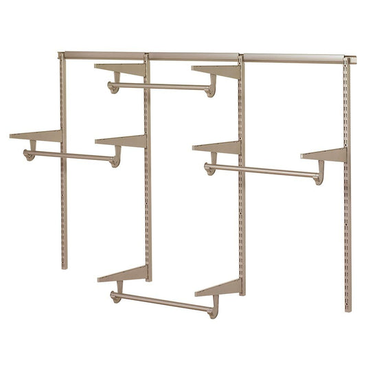 Closet Culture by Knape & Vogt Culture 6 ft. Steel Closet Hardware Kit in Champagne Nickel Shelving (0300-KITA-6CN)