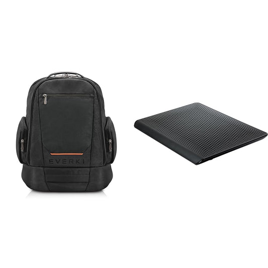 Everki ContemPRO 117 Large Spacious 18.4-Inch Gaming or Workstation Laptop Backpack & Targus Portable Chill Mat HD3 Gaming with 3 Ultra-Quiet Fans and Integrated Airflow Ventilation