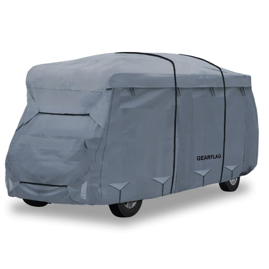 GEARFLAG Class C RV Cover Camper Cover fits 30'-33' with Anti-UV, Water-Resistant, Reinforced Windproof Straps for Van Cover Protection Durable - Ideal for rv & Trailer Covers