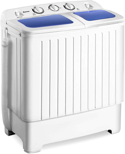 Waitpant Portable Compact Twin Tub Washing Machine, Blue+ White