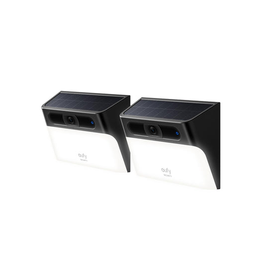 eufy Security Solar Wall Light Cam S120 (2-Pack), Solar Security Cameras Wireless Outdoor, Built-in 8GB Storage, Motion Activated Light, AI Detection, IP65 Waterproof, Spotlight, No Monthly Fee