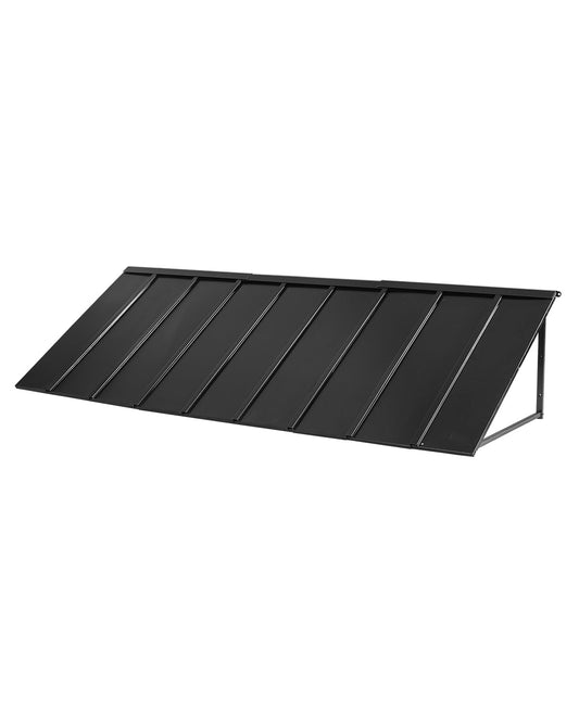 VEVOR Fixed Metal Awning 104 x 36 in, Window Awning Door Canopy, Stable Triangle Steel Frame Awnings for Doors Exterior Rain, Snow & Sunlight Protection for Door Entrance, Windows, Porches, Balconies