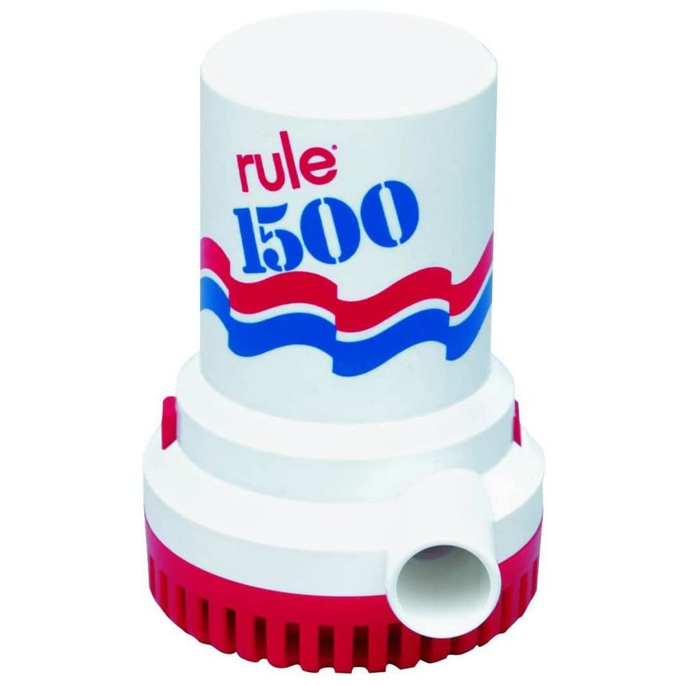 Rule High-Performance 1500GPH, 24 Volt Water Pump for Boats - Bilge Pump with Pressure Switch, Submersible Pump, and Float Switch - Ideal for Marine Accessories, Boating supplies, and Bilge Pumps