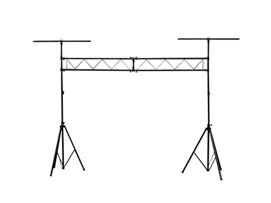 Monoprice Lighting Stand System With Truss, 220 lbs Maximum Load, Extends Up To 12.5 feet tall, 4 Feet Wide T-bars - Stage Right Series