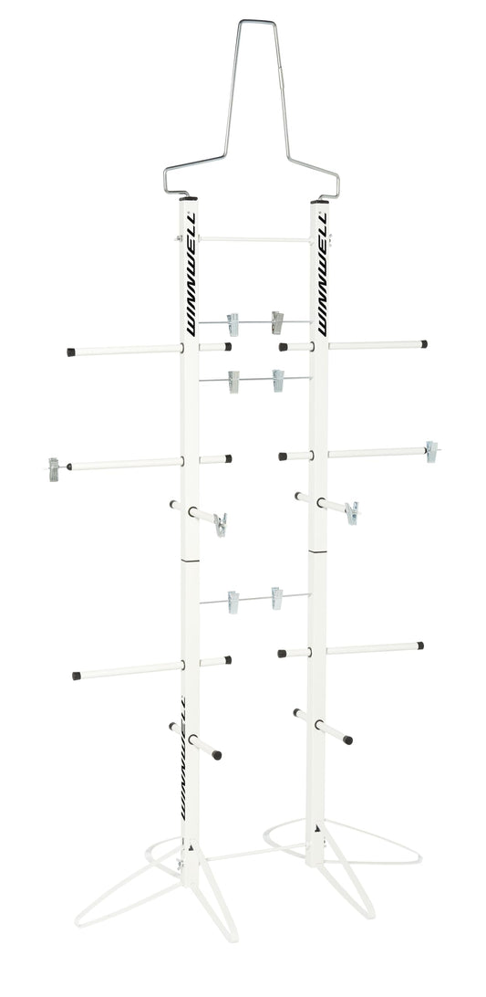 Winnwell Deluxe Hockey Drying Rack - Portable Steel Gear Storage Rack - Tree Dryer Hanger Stand for Ice Hockey Equipment